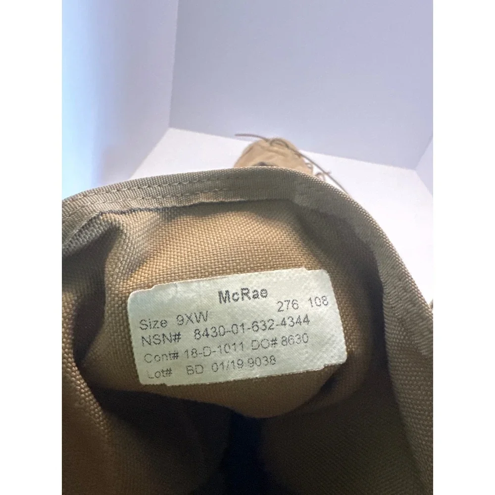 Vibram McRea Coyote Tan Suede Nylon Military Combat Tactical Boots Mens High Top